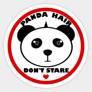 Panda bad hair day Sticker